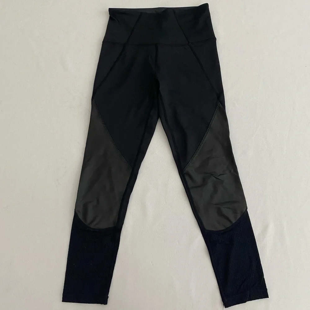XXIV Active Women’s Strike Leggings XS 7/8 High Waisted Mesh Panels Gym Yoga